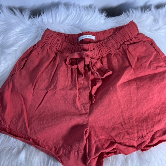 Rebecca Taylor Linen Blend High Drawstring Waist Pajama Shorts Sz XS - Picture 1 of 7